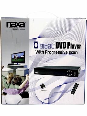 Naxa ND-865 DVD CD Player USB Progressive Scan RCA Component Coaxial 2.0CH Black